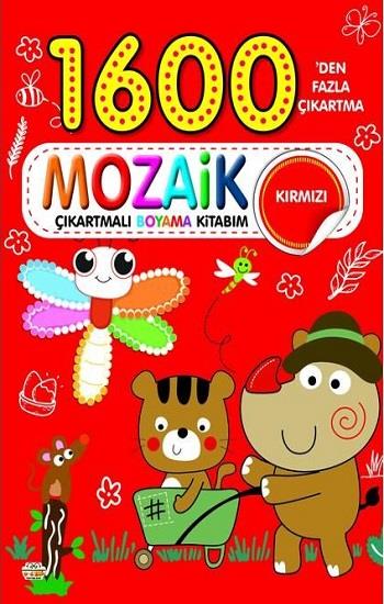 1600 Mozaik Çıkartmalı Boyama Kitabım Kırmızı
