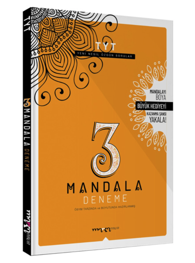 2024 TYT 3 Deneme ÖSYM Tarzı 3 Mandala Hediyeli (Ciltli)