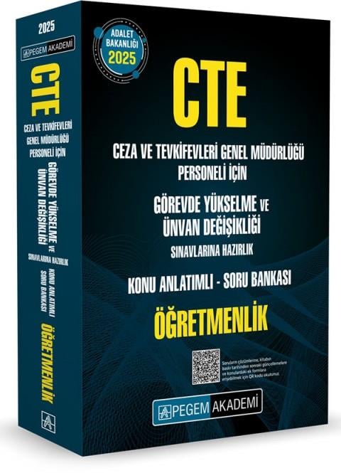 2025 GYS CTE Adalet Bakanlığı Ceza ve Tevkifevleri Genel Müdürlüğü Personeli İçin Görevde Yükselme ve Ünvan Değişikliği Sınavlarına Hazırlık Konu Anlatımlı Soru Bankası Öğretmenlik