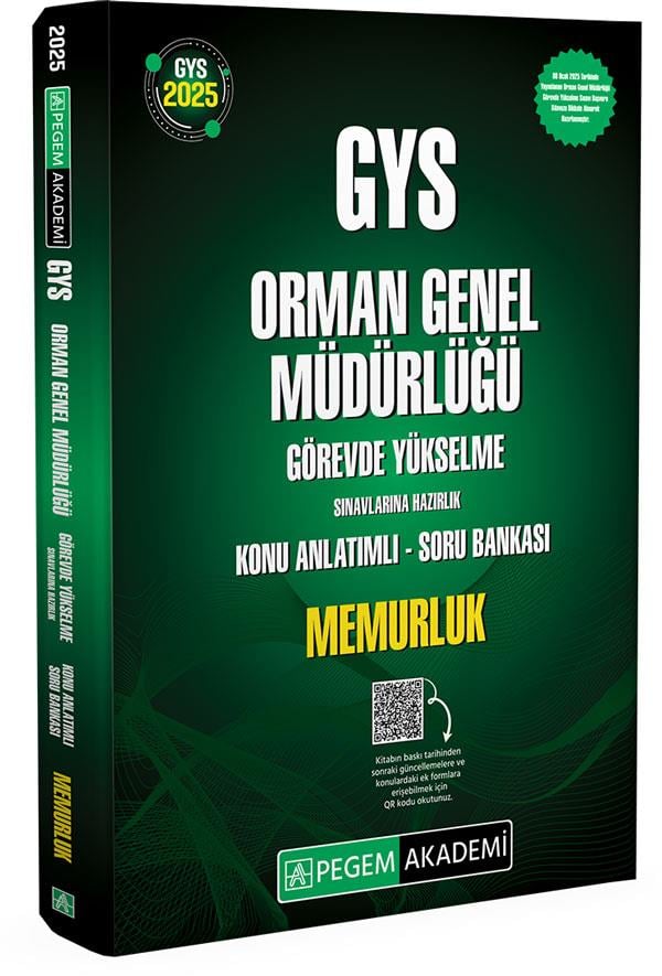 2025 GYS Orman Genel Müdürlüğü Görevde Yükselme Sınavlarına Hazırlık Konu Anlatımlı Soru Bankası - MEMURLUK