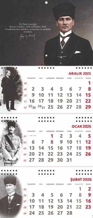2026 Atatürk Gemici Duvar Takvimi - Gazi