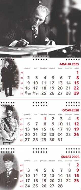 2026 Atatürk Gemici Duvar Takvimi - İmza
