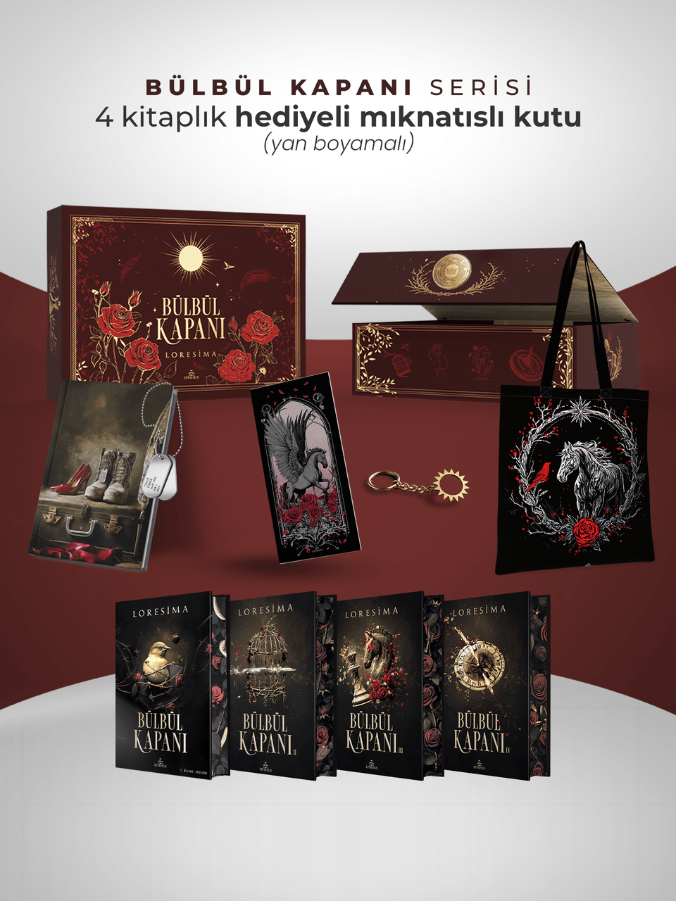 Bülbül Kapanı Serisi – Hediyeli Yan Boyamalı Mıknatıslı Kutu (Ciltli)