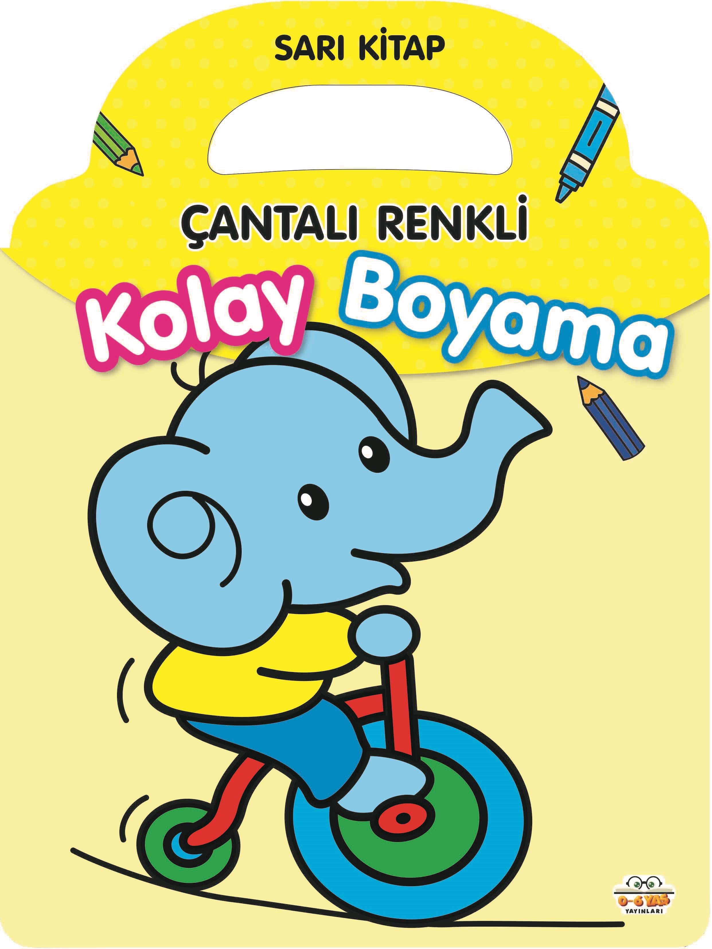 Çantalı Renkli Kolay Boyama - Sarı Kitap