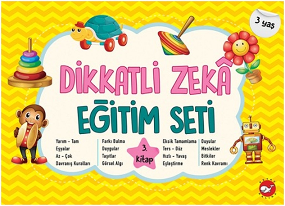 Dikkatli Zeka Eğitim Seti  3. Kitap- 3 Yaş