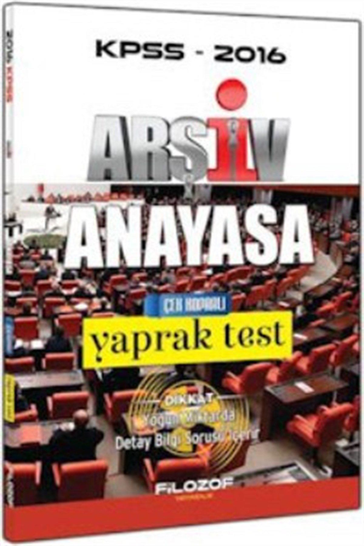 Filozof Yayıncılık 2016 KPSS Arşiv Anayasa Çek Koparlı Yaprak Test