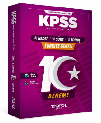 KPSS 2026 Türkiye Geneli 10 Deneme Kolaydan Zora Hedef-Süre-Sonuç