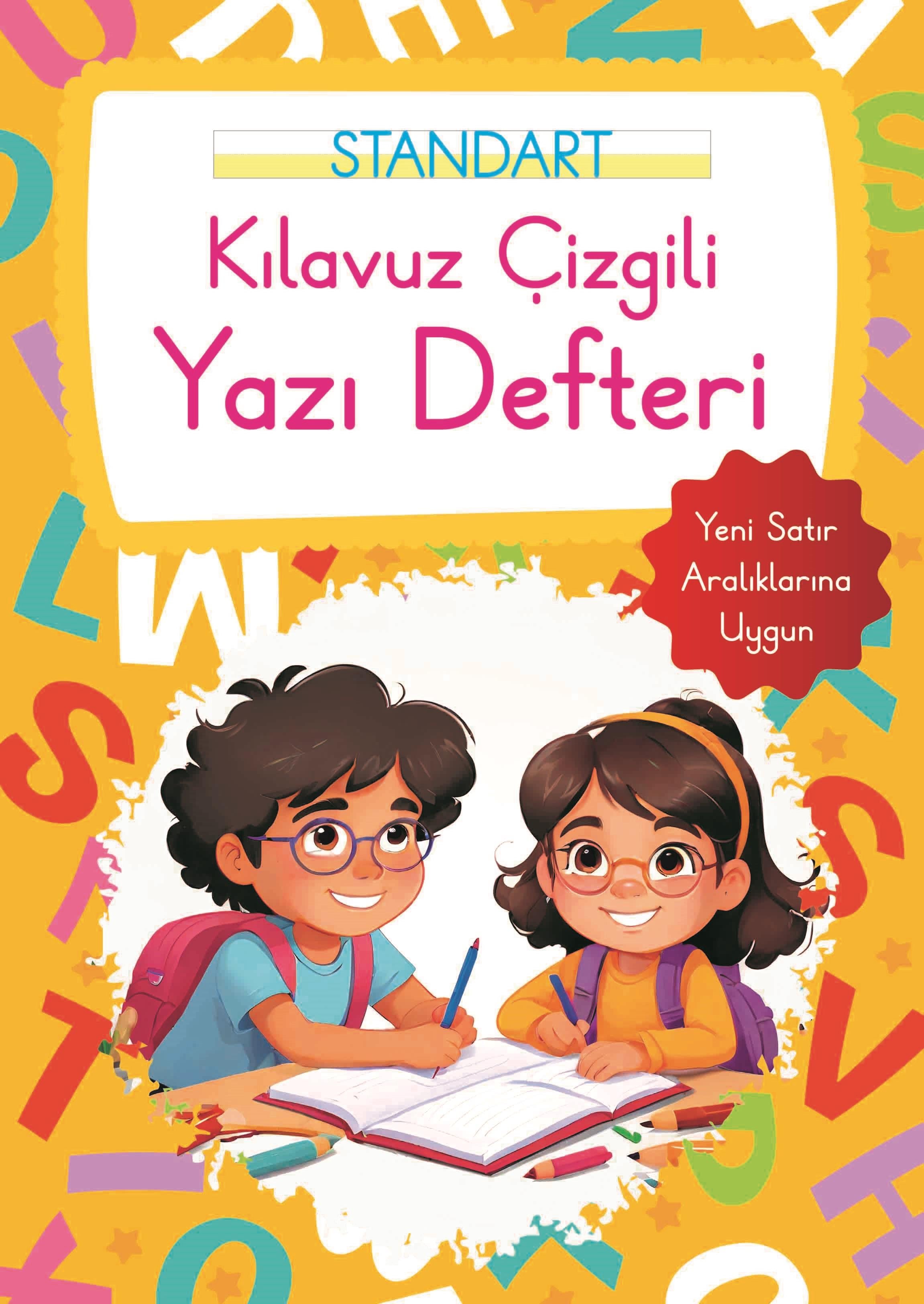 Kılavuz Çizgili Yazı Defteri Büyük Boy - Turuncu