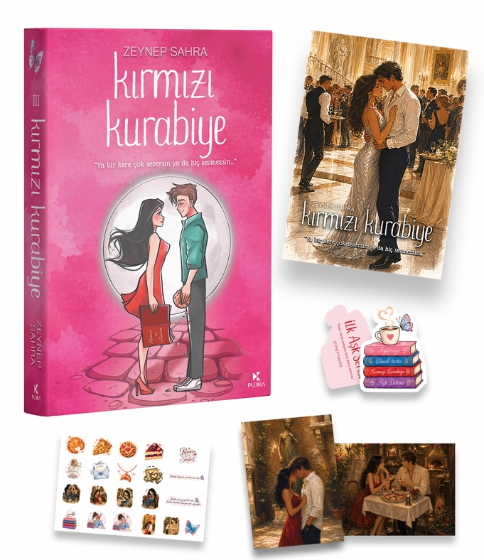 Kırmızı Kurabiye - Kenar Boyamalı - Ciltli