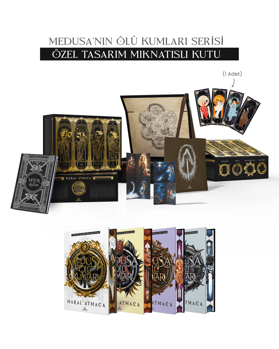 Medusa’nın Ölü Kumları Serisi – (Ciltli-Hediyeli Yan Boyamalı Mıknatıslı Kutu)