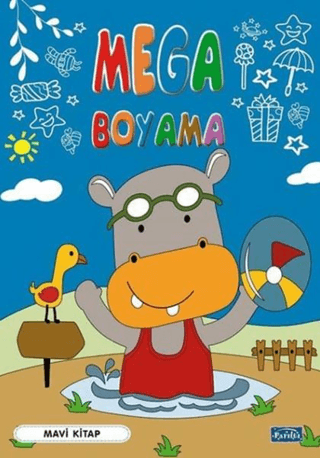 Mega Boyama - Mavi Kitap