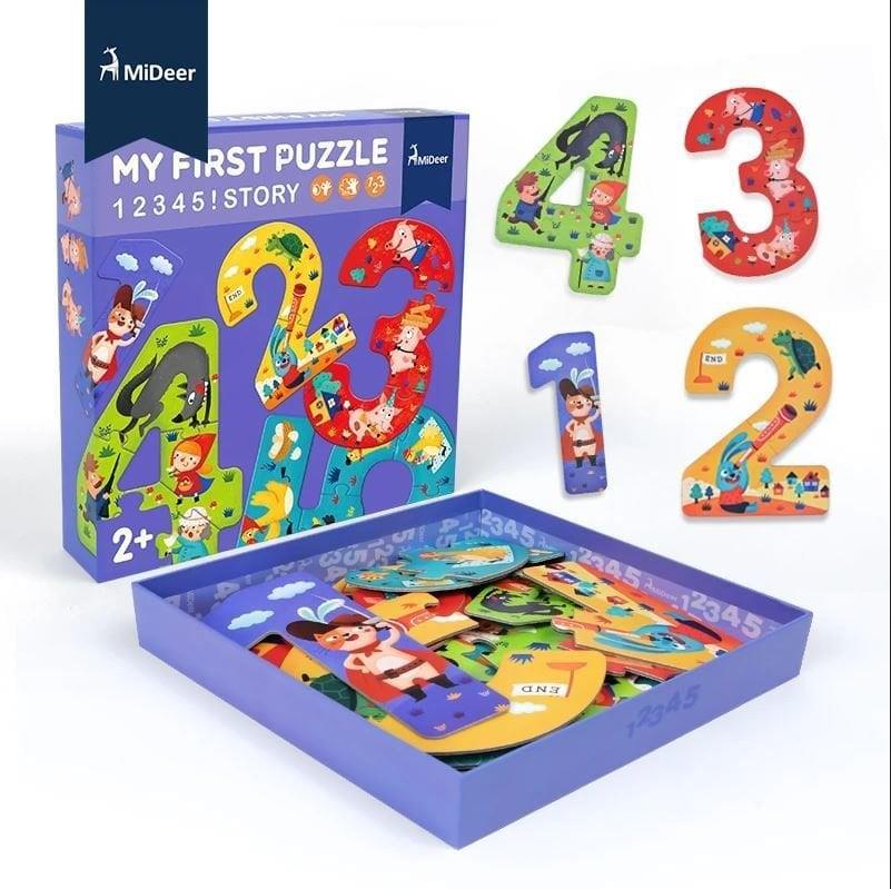 Mideer My First Puzzle 12345 16 Parça Sayılar İlk Puzzle Etkinliğim