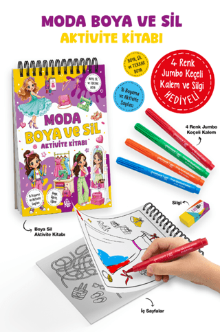 Moda – Boya ve Sil Aktivite Kitabı