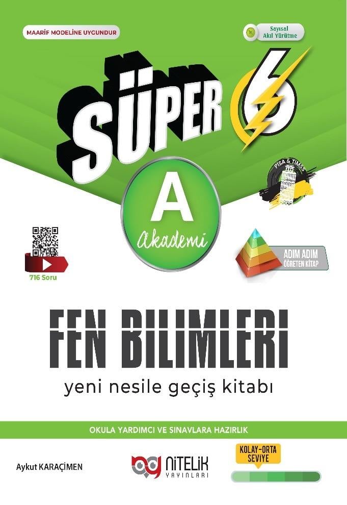Nitelik 6.Sinif Süper Fen Bilimleri Soru Kitabi Yeni Nesil (A)