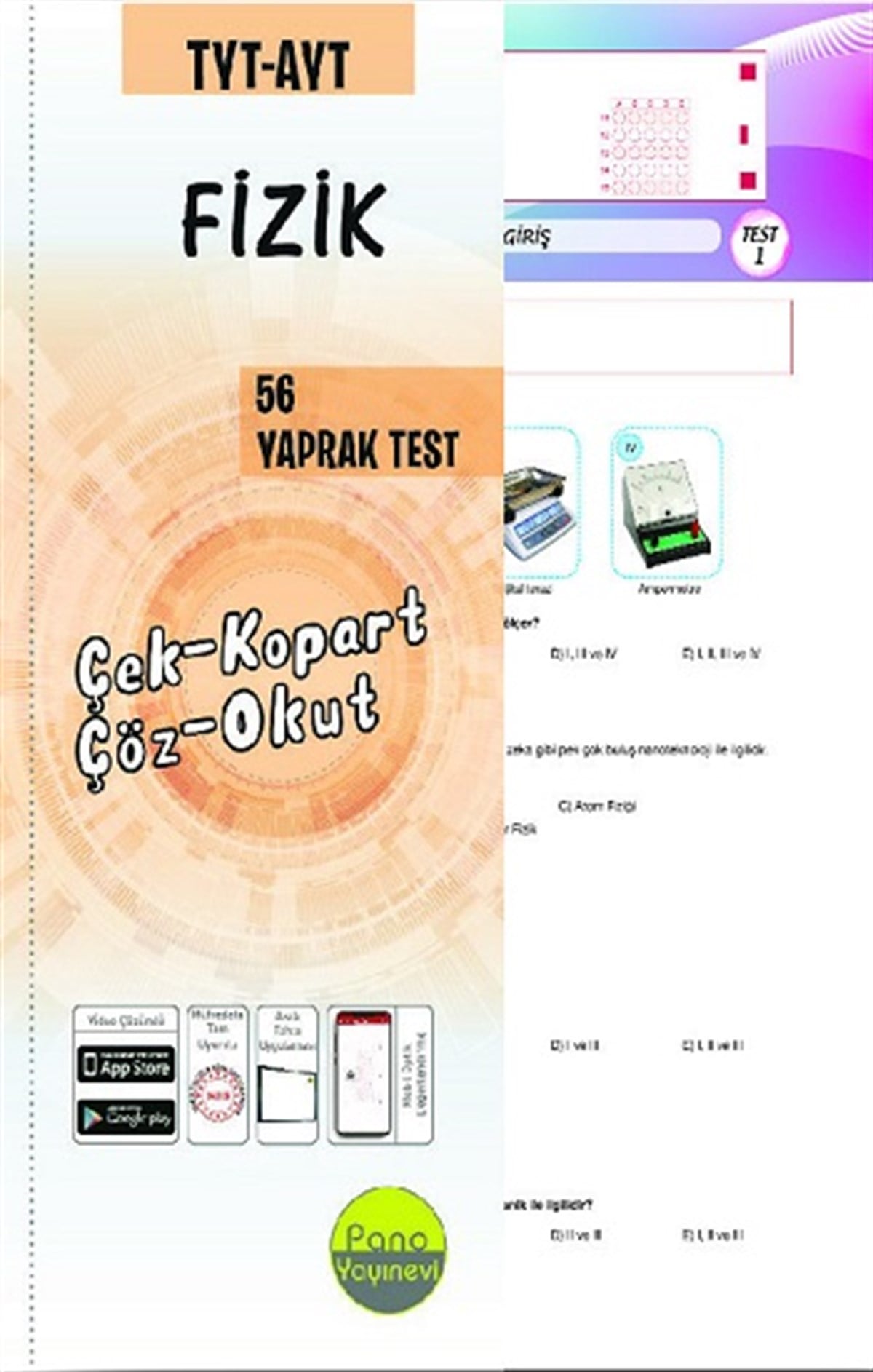 TYT-AYT Fizik Yaprak Testleri (56 Adet) Çek Kopart