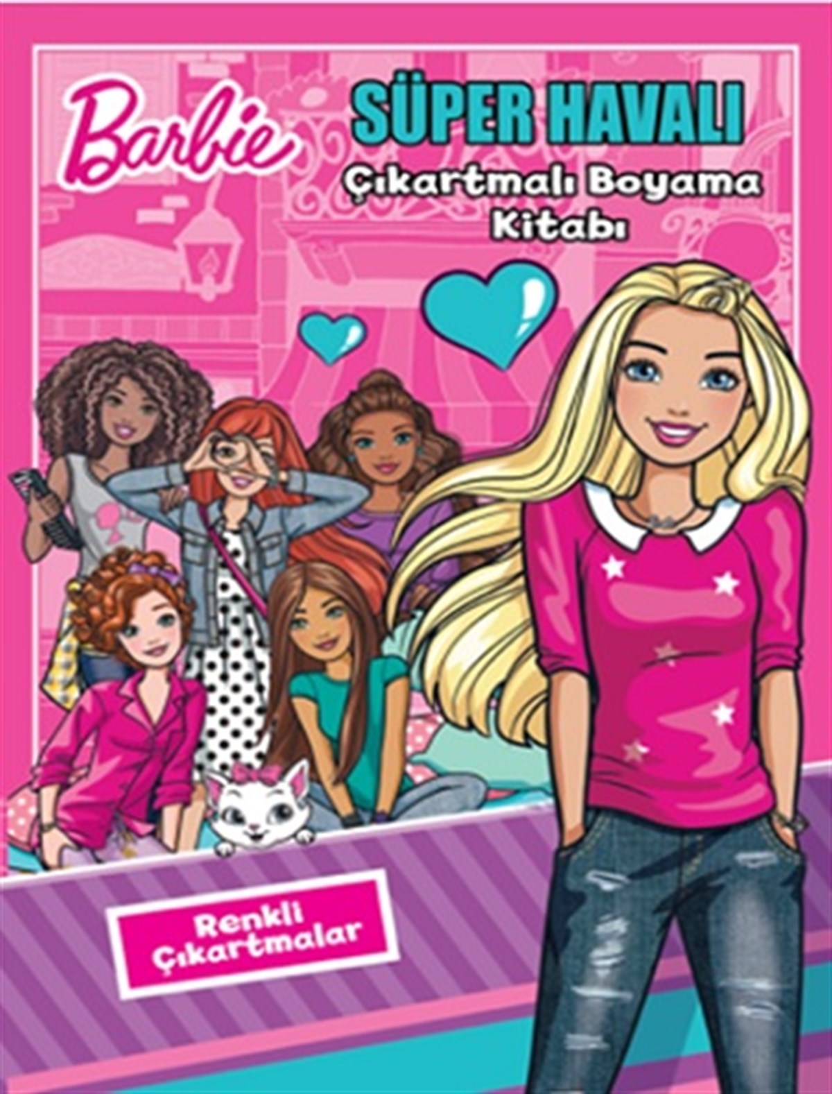 Barbie Süper Havalı Çıkartmalı Boyama Kitabı