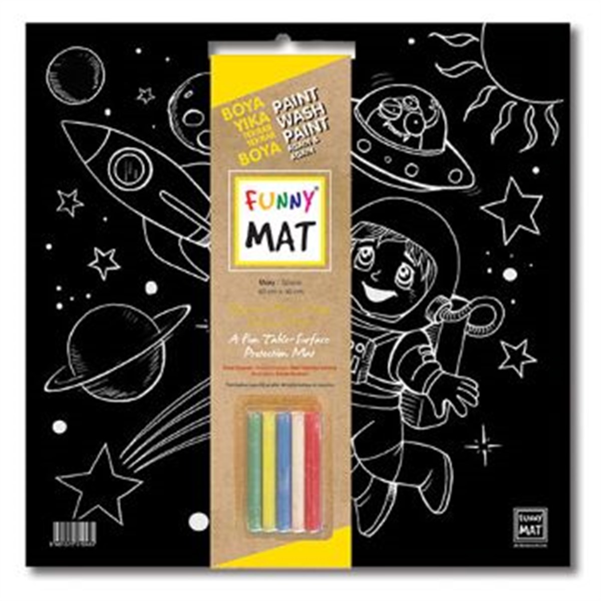 Funny Mat - Black Uzay (Tebeşirli)