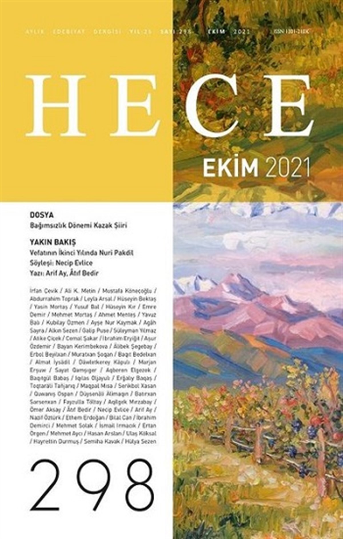 Hece Edebiyat Dergisi Sayı 298 - Ekim 2021