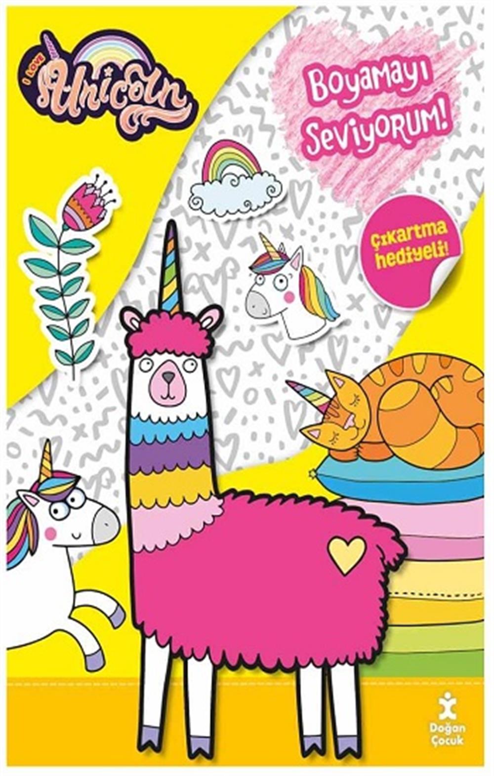 I Love Unicorn Boyamayı Seviyorum