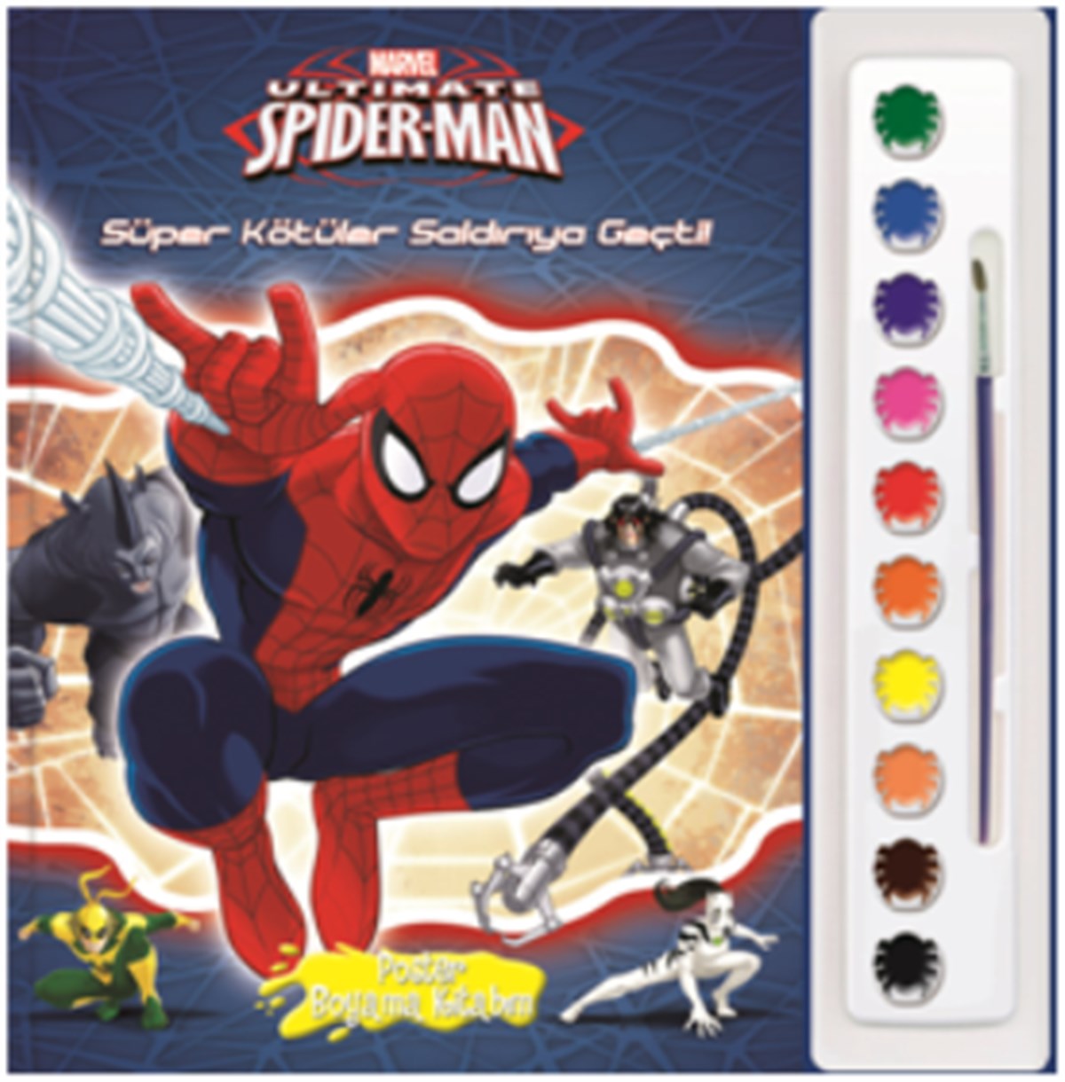 Marvel Ultimate Spider-Man Poster Boyama Kitabım Süper Kötüler Saldırıya Geçti!