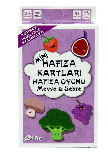 Mini Hafıza Kartları Hafıza Oyunu (Meyve & Sebze) , Kolektif , Star , 2417219759540 ,