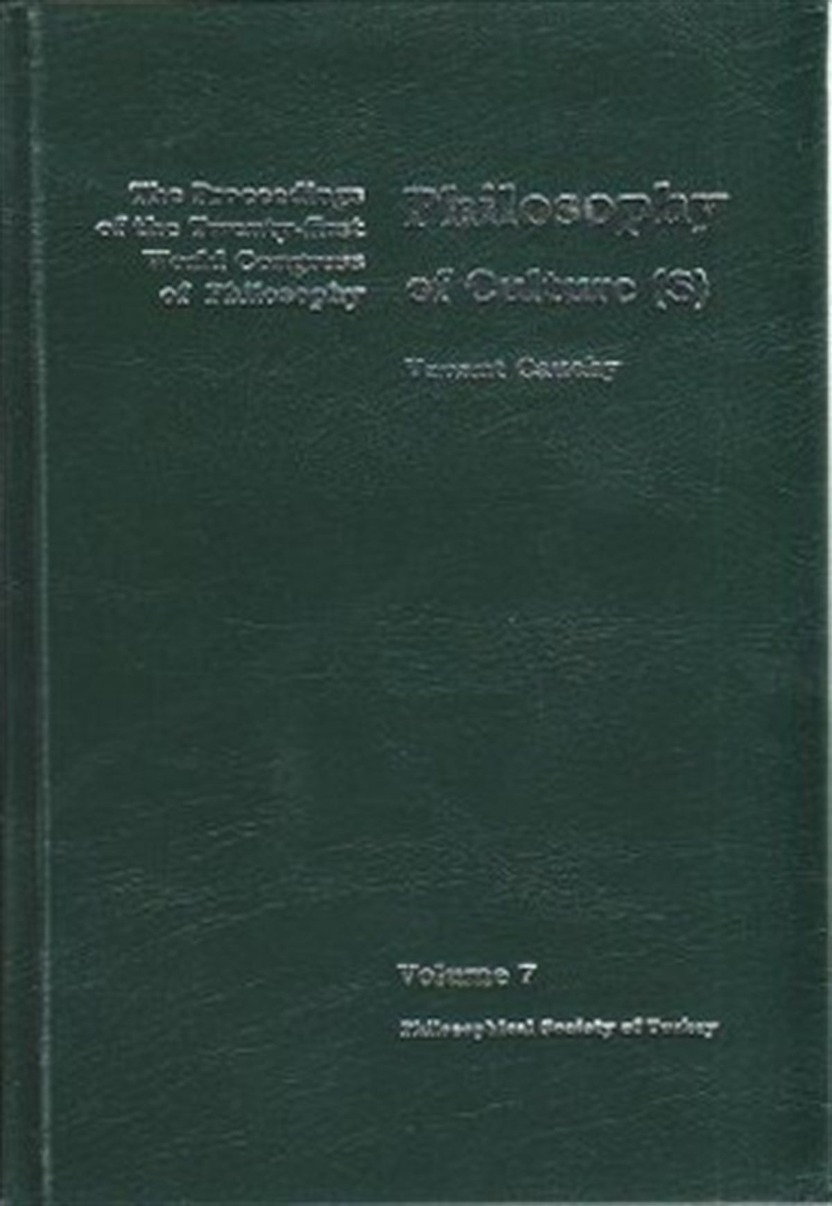 Philosophy of Culture(s)
