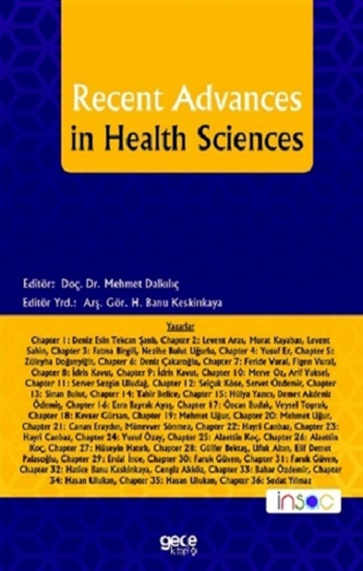 Recent Advances in Health Sciences