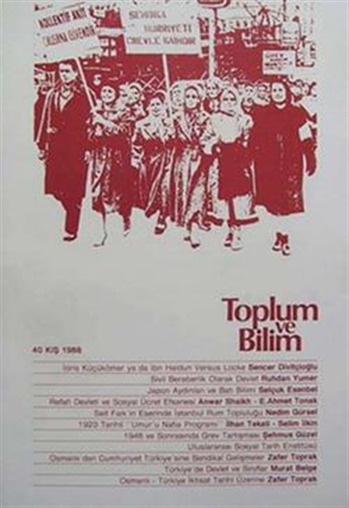 Toplum ve Bilim Sayı : 040