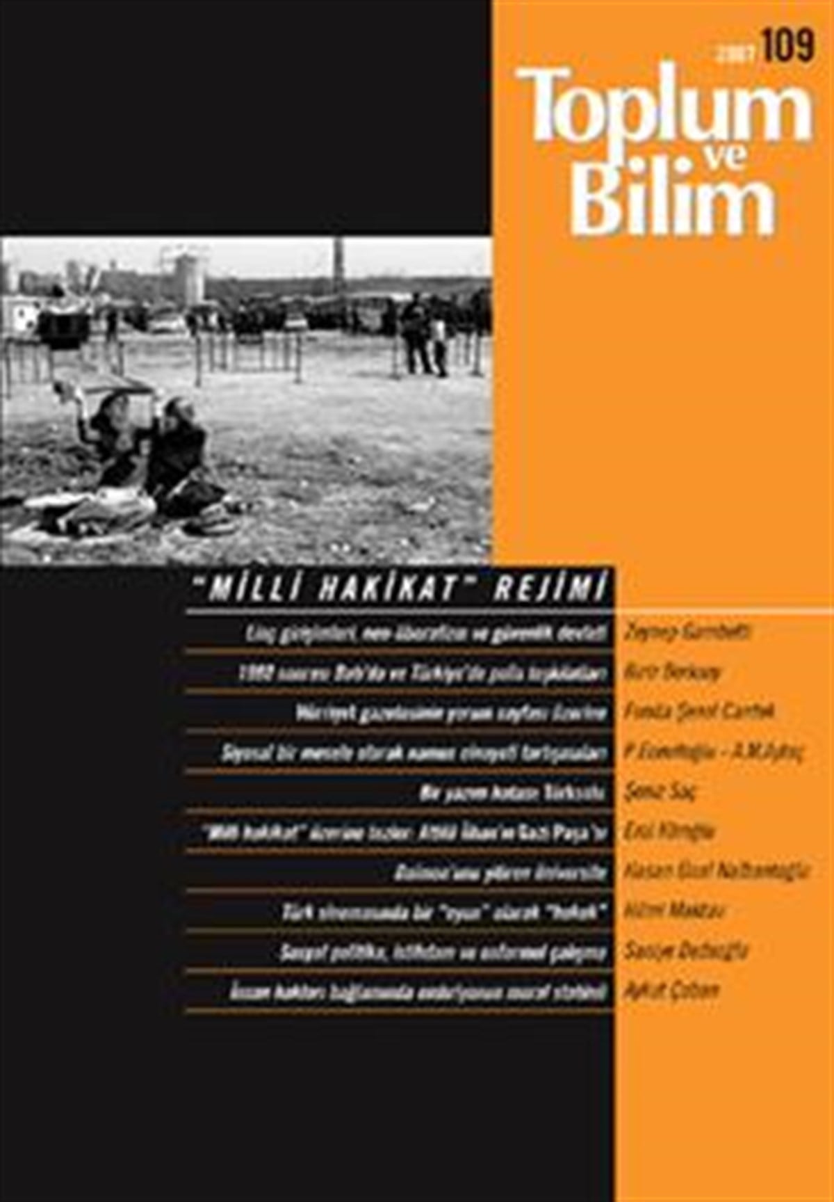 Toplum ve Bilim Sayı :109 (Haziran 2007)