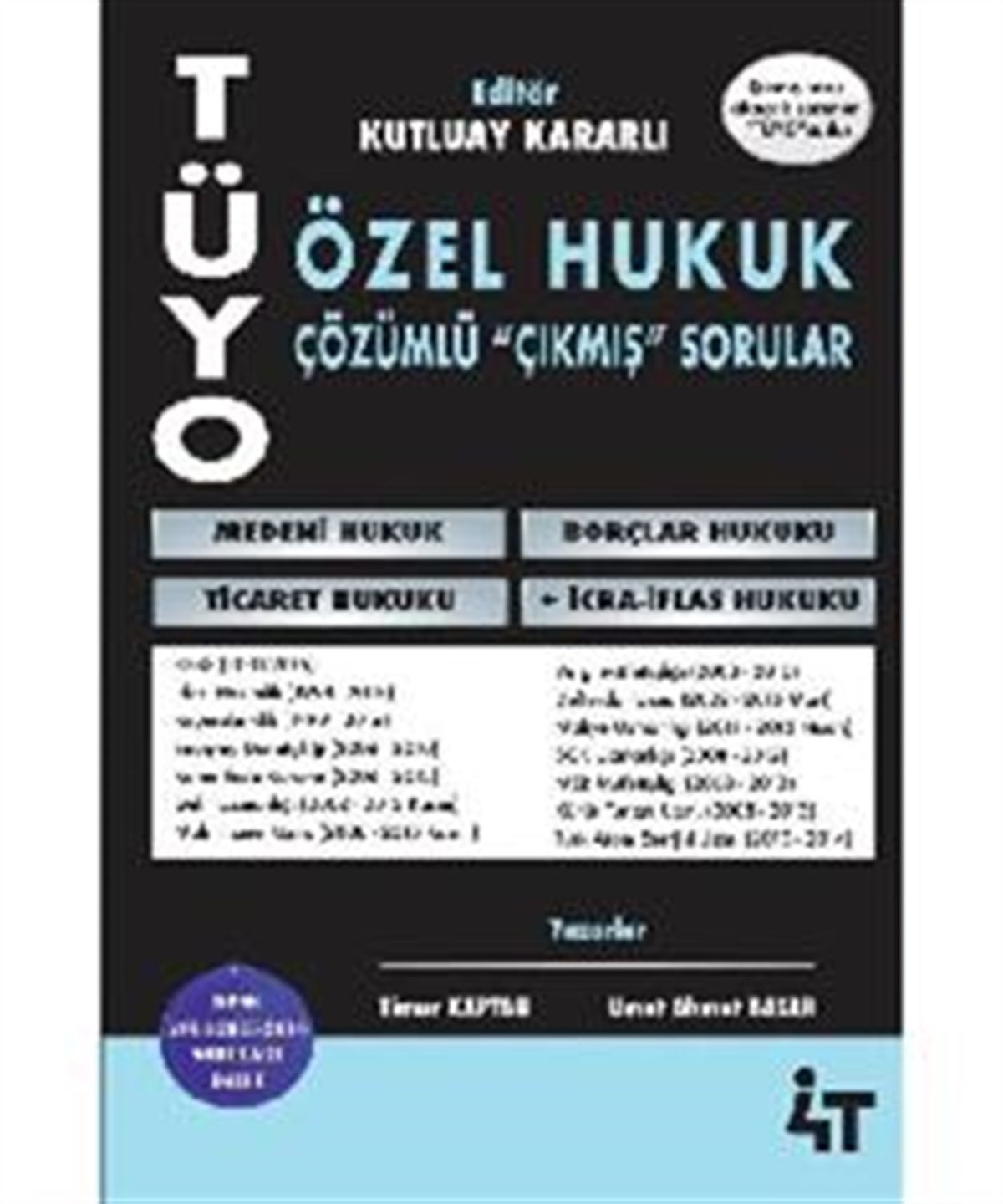 TÜYO Özel Hukuk Çözümlü Çıkmış Sorular