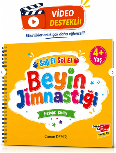 Sağ el Sol el Beyin Jimnastiği 4-6 Yaş Etkinlik Kitabı