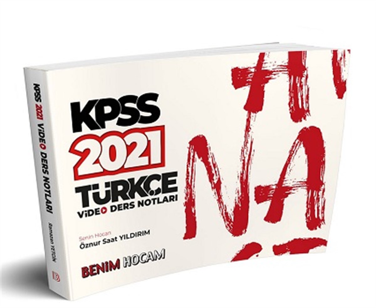 2021 KPSS Türkçe Video Ders Notları Benim Hocam Yayınları