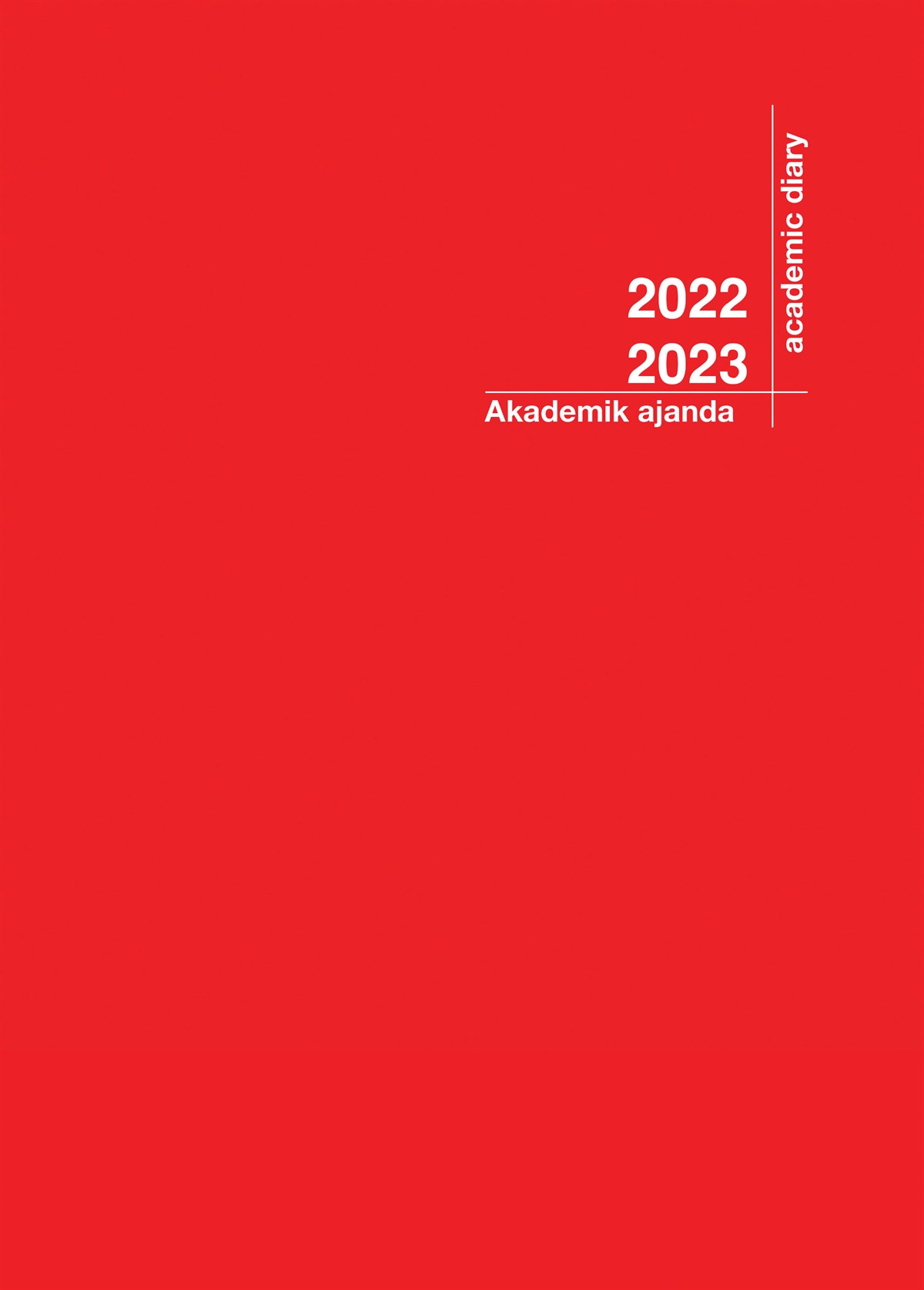 2022-2023 AKADEMİK AJANDA 21X29 KIRMIZI (Cilt Bezi Taslama)