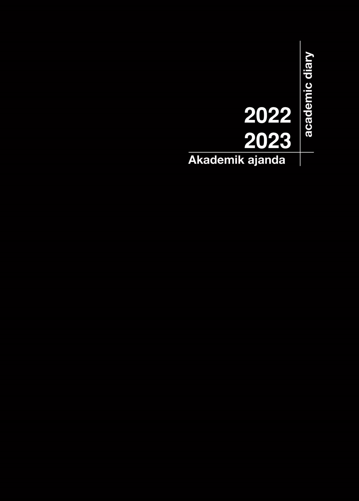2022-2023 AKADEMİK AJANDA 21X29 SİYAH(Cilt Bezi Taslama)