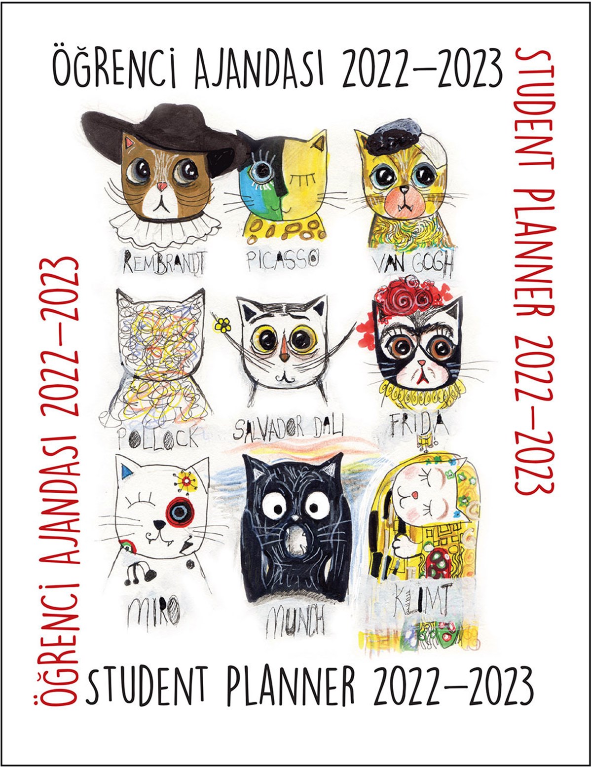 2022-2023 ÖĞRENCİ AJANDASI PAINTER CATS