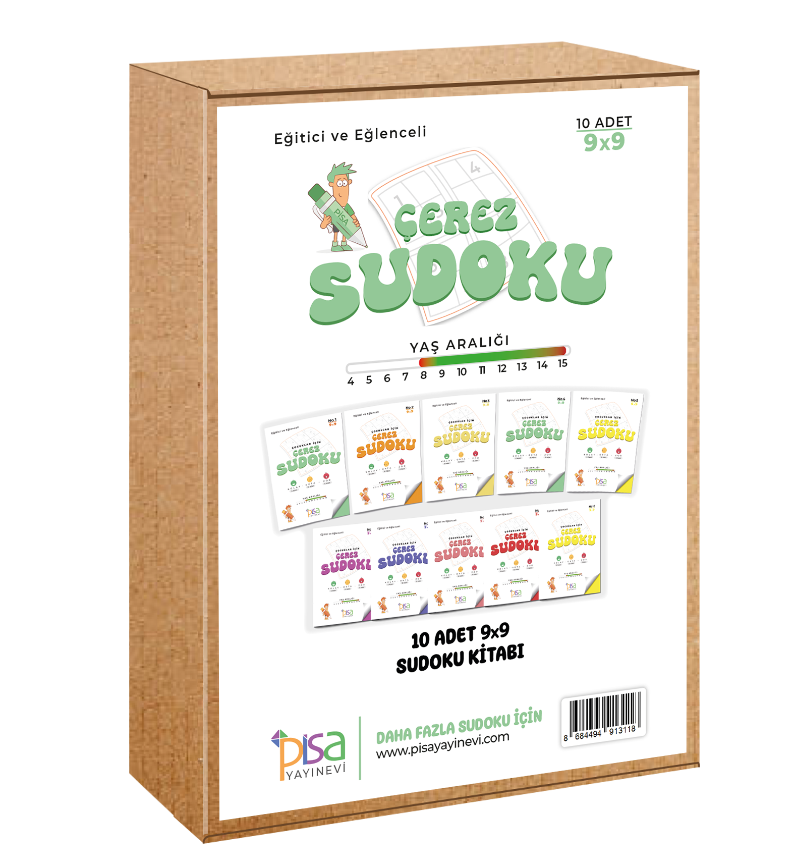 9x9 Eğitici ve Eğlenceli 10 Adet Çerez Sudoku Set