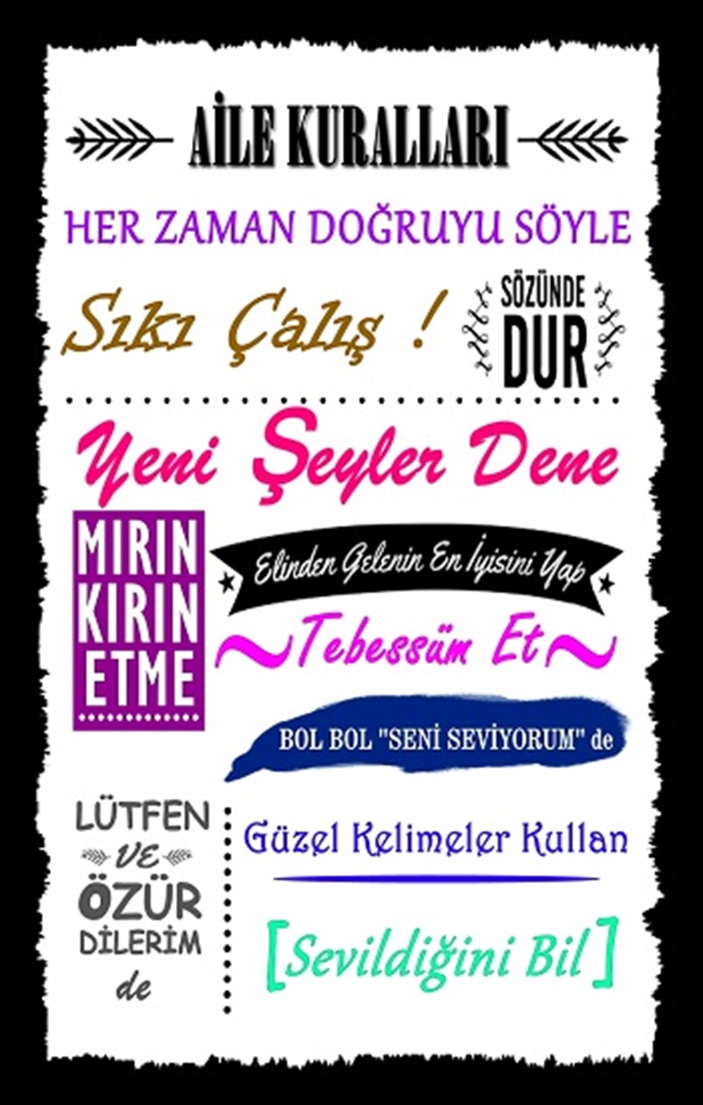 AİLE KURALLARI - POSTER