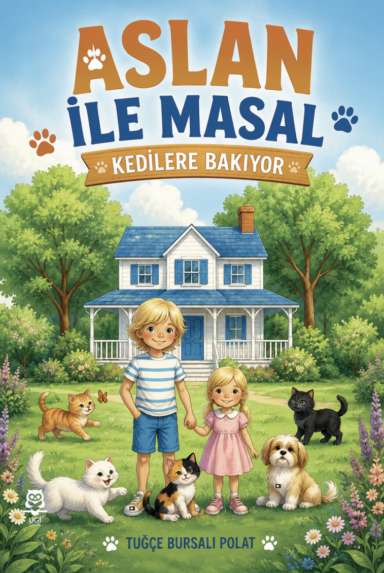 Aslan ile Masal “Kedilere Bakıyor” , Tuğçe Bursalı Polat , UGİ Çocuk , 9786259071510 ,