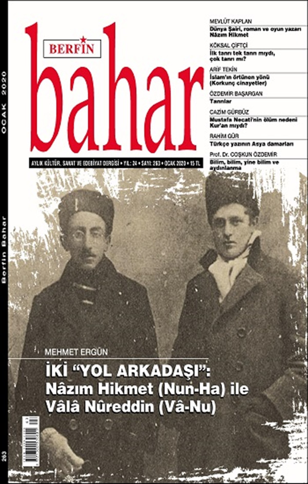 Berfin Bahar – Aylık Kültür Sanat ve Edebiyat  Dergisi: Sayı 263 – Ocak 2020