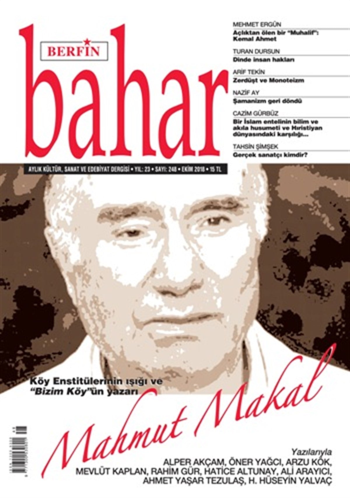 Berfin Bahar Aylık Kültür Sanat ve Edebiyat Dergisi - Ekim 2018 – 248. Sayı