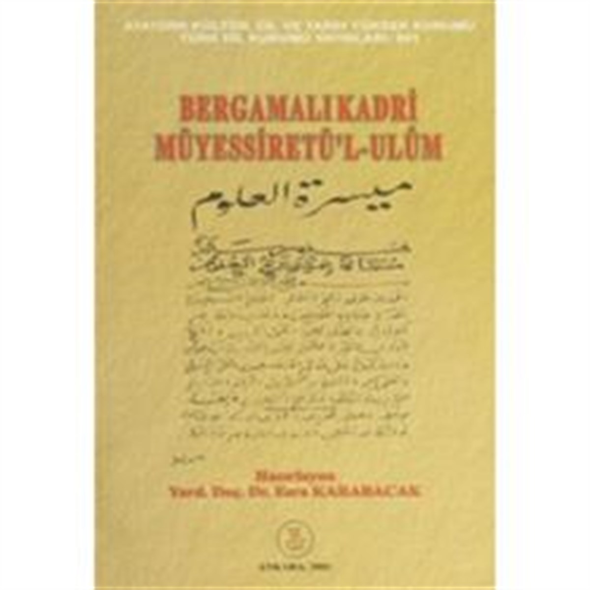 Bergamalı Kadri Müyessiret’l-Ulum