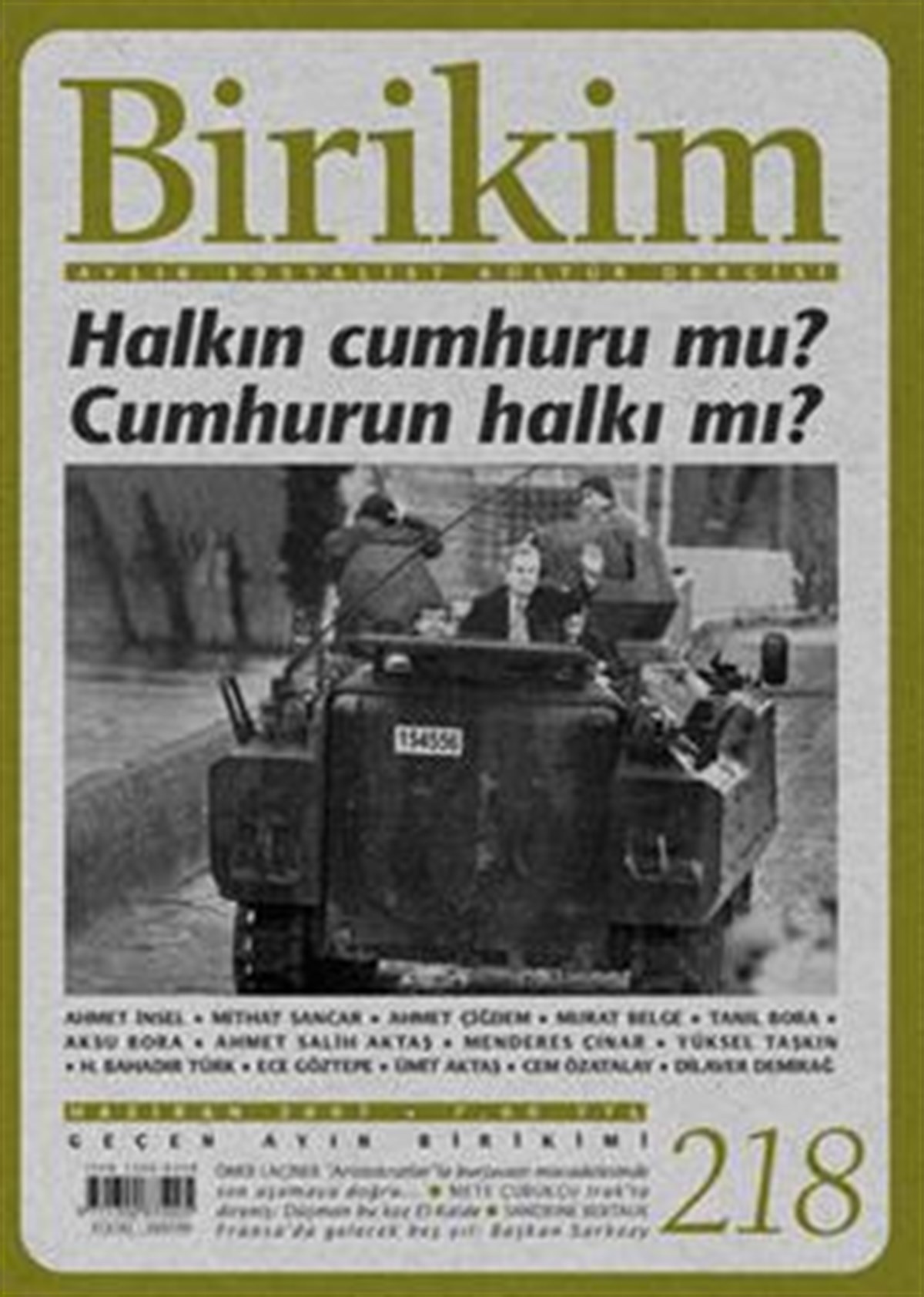 Birikim Sayı 218  (Haziran 2007)