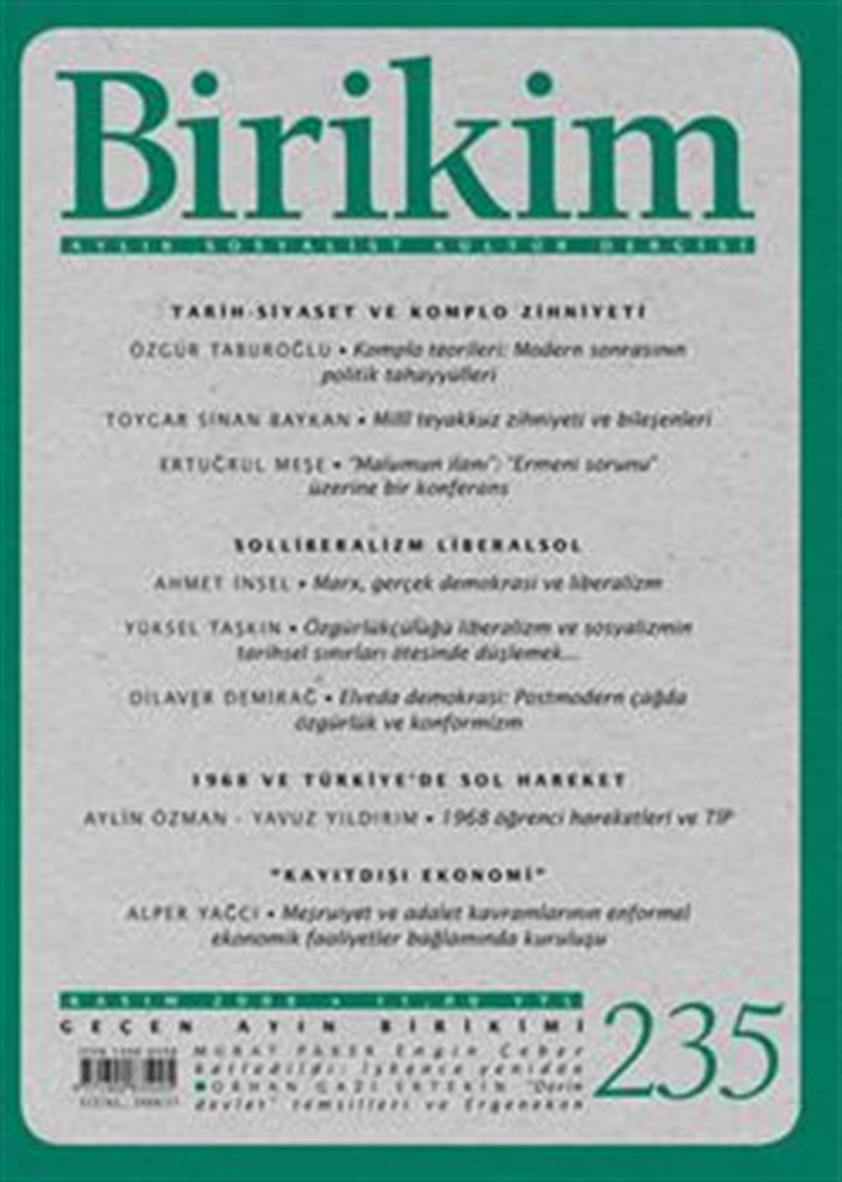 Birikim Sayı 235 (Kasım 2008)