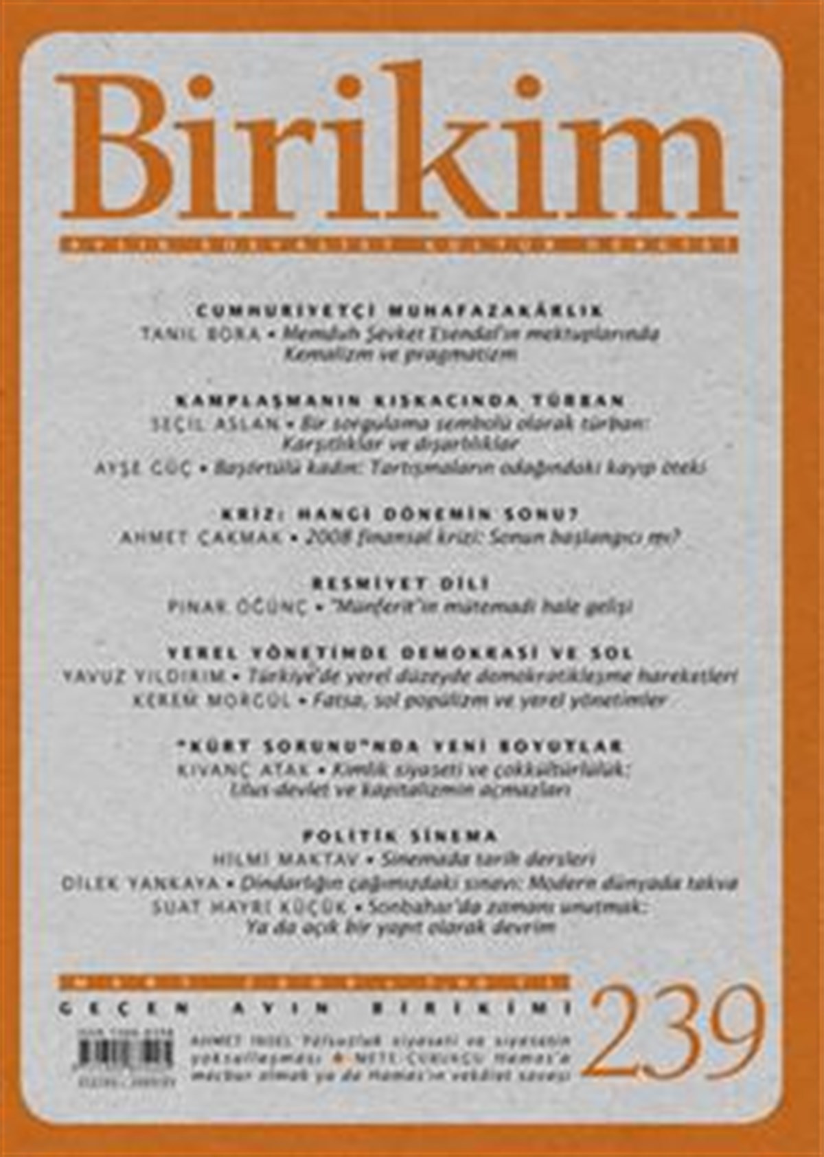 Birikim Sayı 239 (Mart 2009)