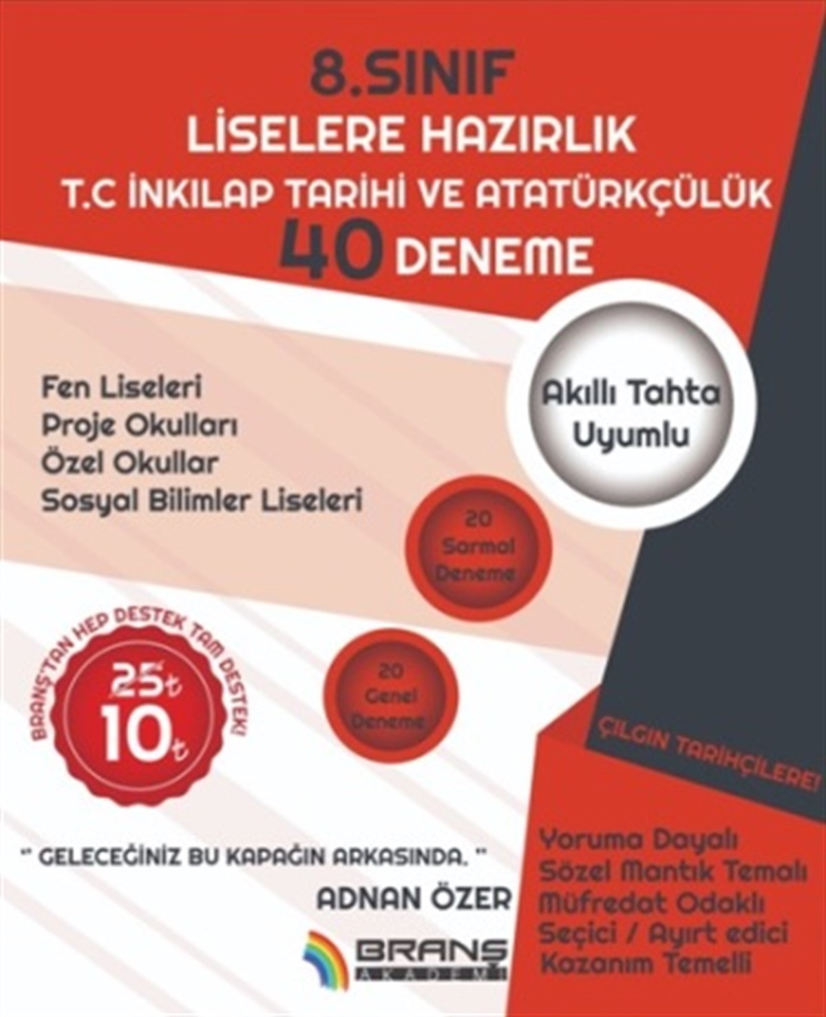 Branş Akademi 2019 LGS  T.C. İnkılap Tarihi ve Atatürkçülük 40 Deneme