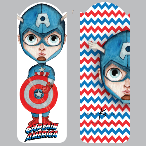 Captan America Kitap Ayracı , Kıvırcık Senyorita , Kıvırcık Senyorita , 2433215371685 ,