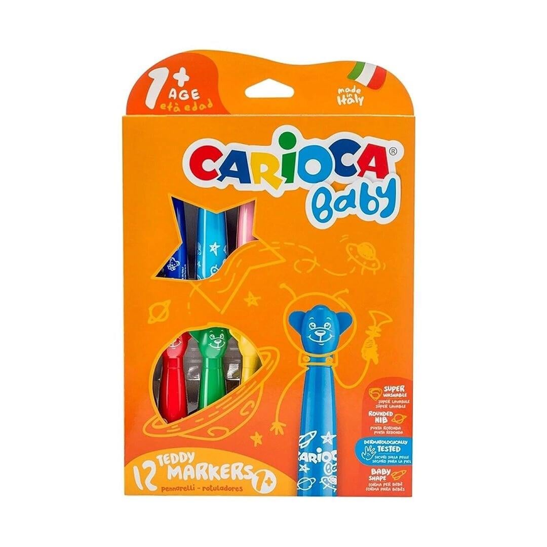 Carioca Teddy Jumbo Bebek Yıkanabilir Keçeli Boya Kalemi, 12'Li