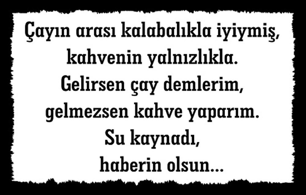 ÇAY VE KAHVE - POSTER