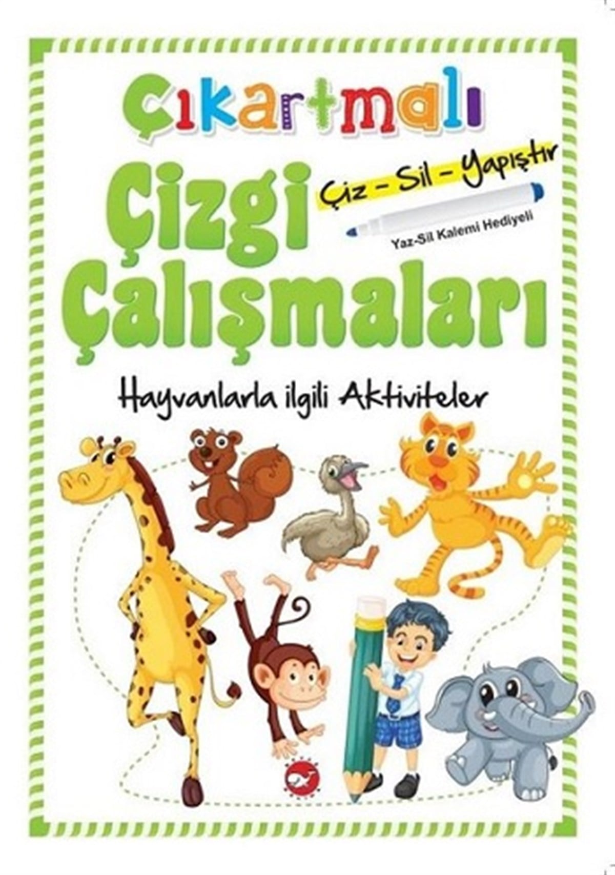 Çıkartmalı Çizgi Çalışmaları - Hayvanlarla ilgili Aktiviteler