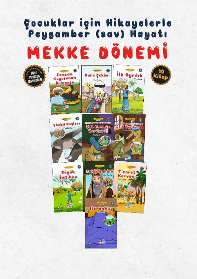 Çocuklar İçin Mekke Dönemi Seti (10 Kitap Takım) , Cuma Karakoç , Aksa Çocuk , 9786057152589 ,